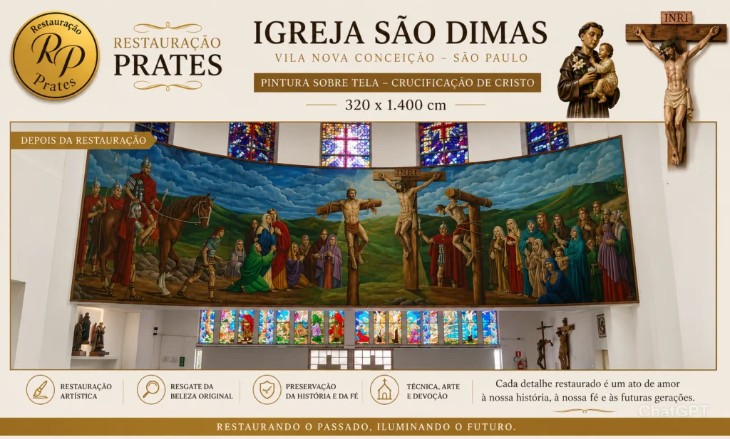 Restauração de quadros telas e molduras