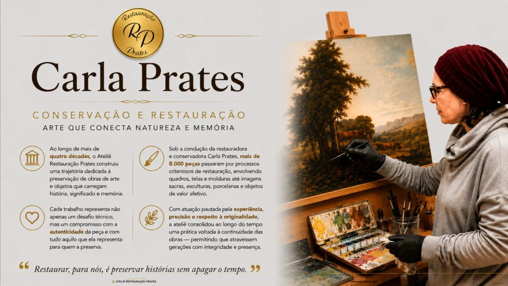 Restauração de quadros telas e molduras